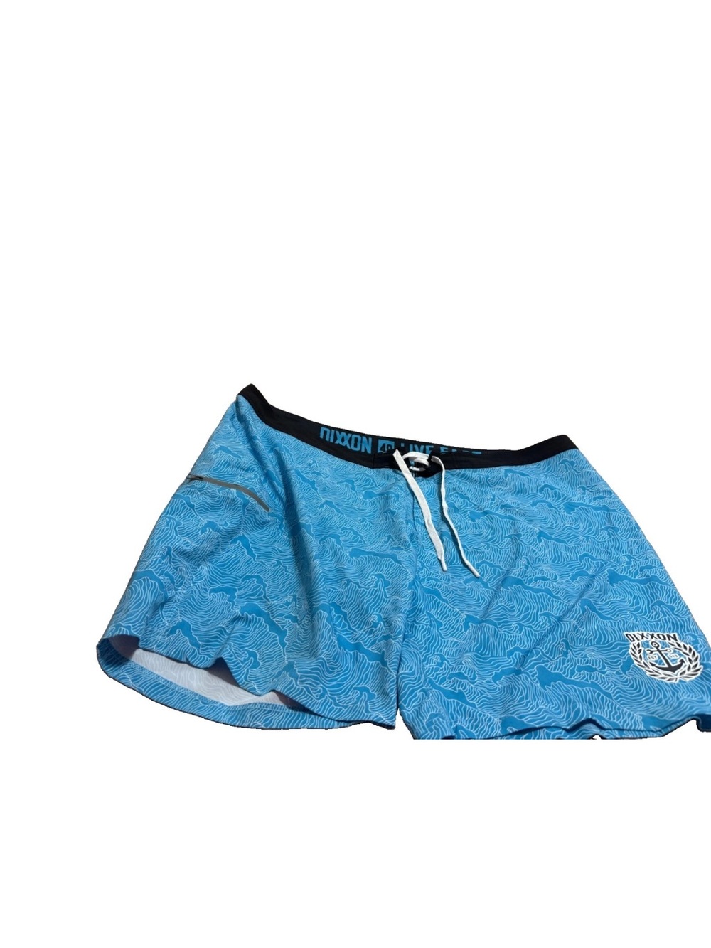 Dixxon Flannel Co. Men’s Size 48 Blue Topographic Line Swim Board Shorts